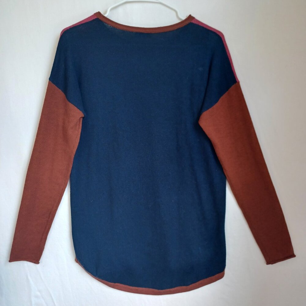 Smartwool Sweater Shadow Pine Colorblock Wool Cre… - image 3